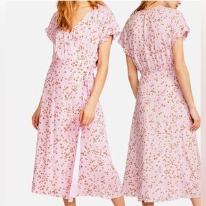 Joie Dresses Joie Bethwyn Floral Wrap Dress Floral Pink Sz small